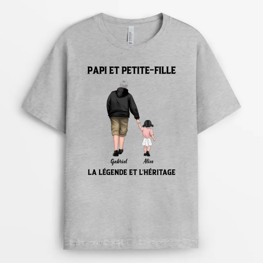 0299AFR3 cadeau Personnalise T shirt hommes papi fils_jpg
