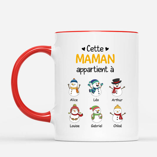 0524MFR2 Cadeau Personnalise Mug Petits Enfants Mamie Noel