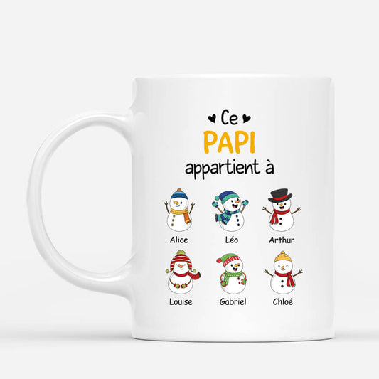 0527MFR1 Cadeau Personnalise Mug Petits Enfants Mamie Noel