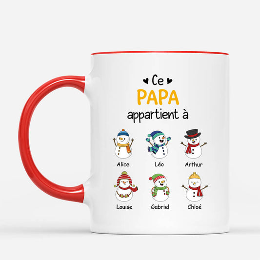 0527MFR2 Cadeau Personnalise Mug Petits Enfants Mamie Noel