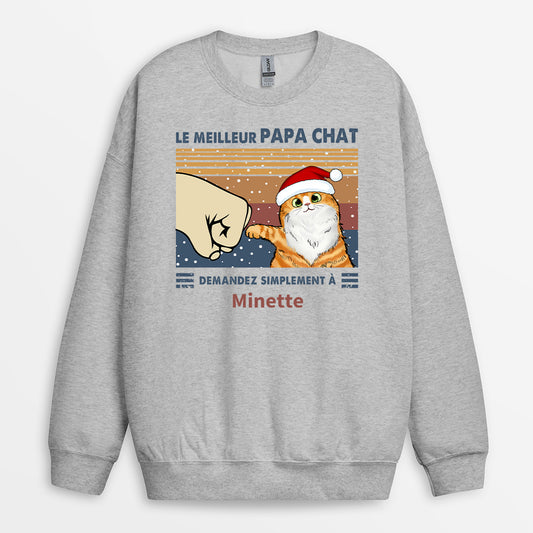 0528WFR2 sweatshirt personnalise meilleur papa chat noel 0528w5l8d_5a542249 cad8 41f4 ba9e 83caaf8de23a