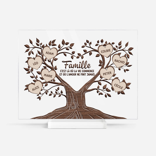 0725RFR1 plaque en acrylique personnalise pour famille larbre familial 0725rtt8i