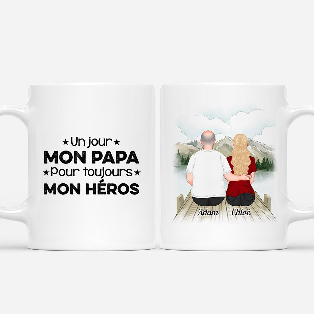 Mon Héros - Cadeau Personnalisé | Mug pour Papa Papi
