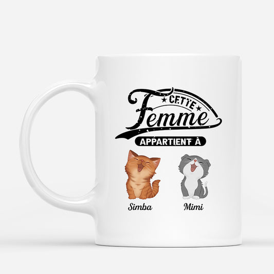 0843MFR1 Cadeau Personnalise Mug Chat Amoureux des Chats