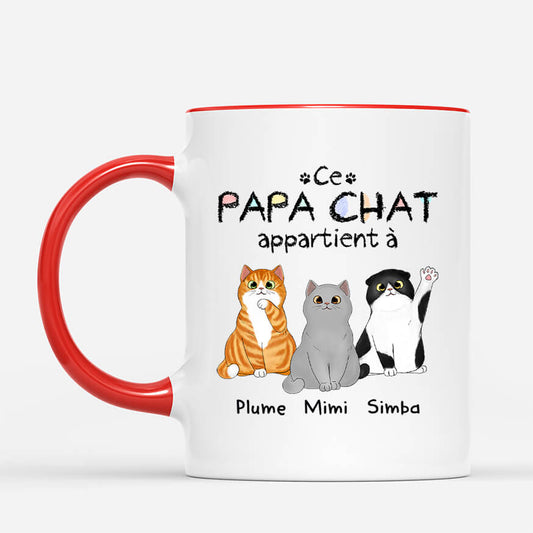 0938MFR2 mug cette maman chat ce papa chat appartient a personnalise