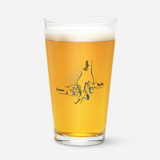 0945IFR1 verre a biere personnalise papa tenant les mains 0945itq8b