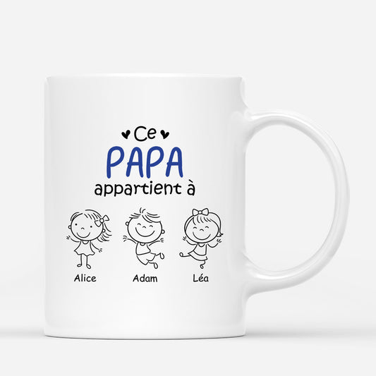 0959MFR1 Cadeau Personnalise Mug Papa Papi