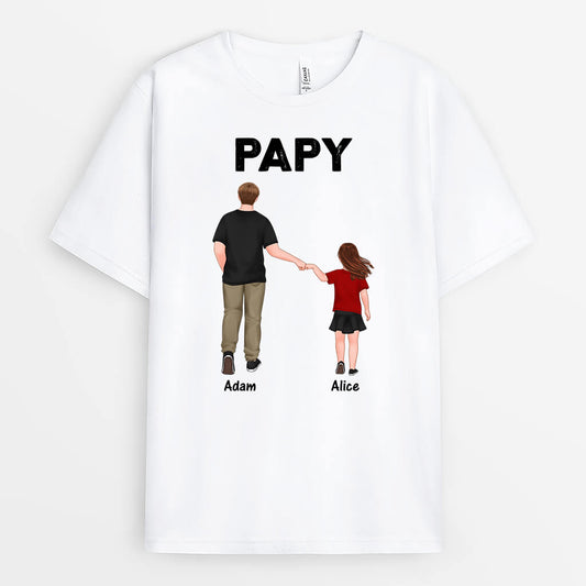 1001AFR1 Cadeau Personnalise T shirt Papa Papy_46db3fe7 0787 42b3 ab83 b37e77256a30