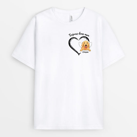 1034AFR2 Cadeau Personnalise T shirt Dans Mon Coeur Amoureux des chats_70d74977 27a1 4550 ac5a 33542c5eaca9