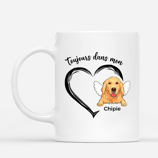 1034MFR1 Cadeau Personnalise Mug Dans Mon Coeur Amoureux des chiens_a5b6ef4c 7f02 46ce aca9 aac9c2234fcb