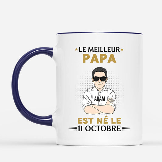 1041MFR2 Cadeau Personnalise Mug Meilleur Ne Papa Papi