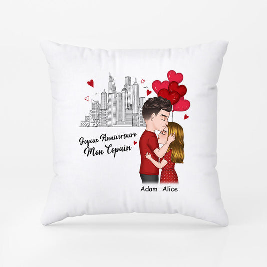 1075PFR1 Cadeau Personnalise Coussin Anniversaire Homme Copain Mari