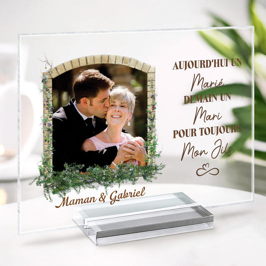 1090RFR2 plaque acrylique personnalisee pour toujours mon fils 1090r8l0g