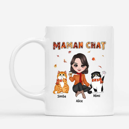 1210MFR1 Cadeau Personnalise Mug Maman Chat Automne Amoureux des animaux_9e57707e 345f 4d65 ad03 29e606a95b15