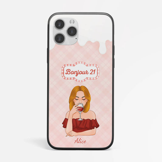 1236FFR1 coque de telephone bonjour 21 anniversaire personnalisee
