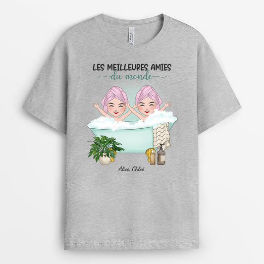 1282AFR2 t shirt les meilleures amies du monde personnalise