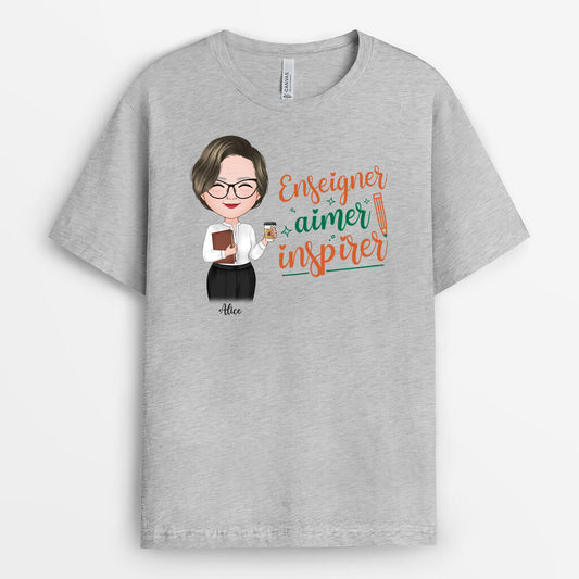 1291AFR2 t shirt enseigner aimer inspirer personnalise