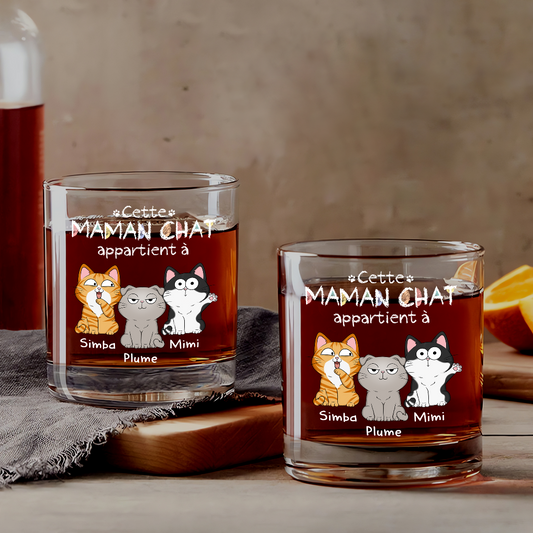 1295IFR2 verre a whisky personnalise avec chat mignon ce papa appartient a 1295i8n8d