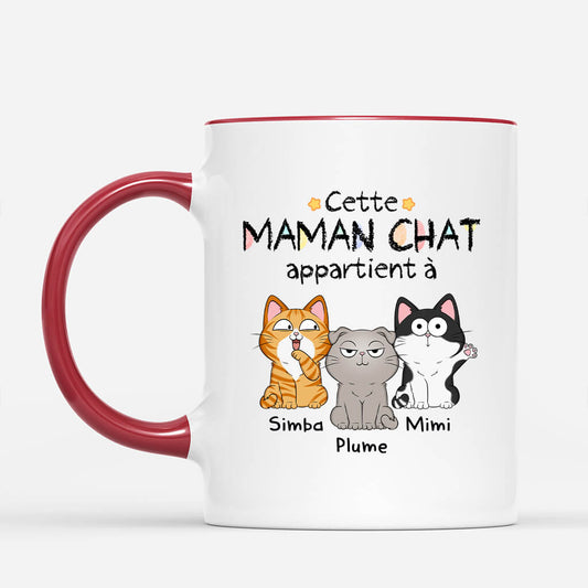 1295MFR2 mug cette maman ce papa chat appartient a personnalise
