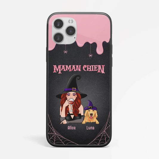 1313FFR1 coque de telephone iphone 11 maman chien halloween personnalisee