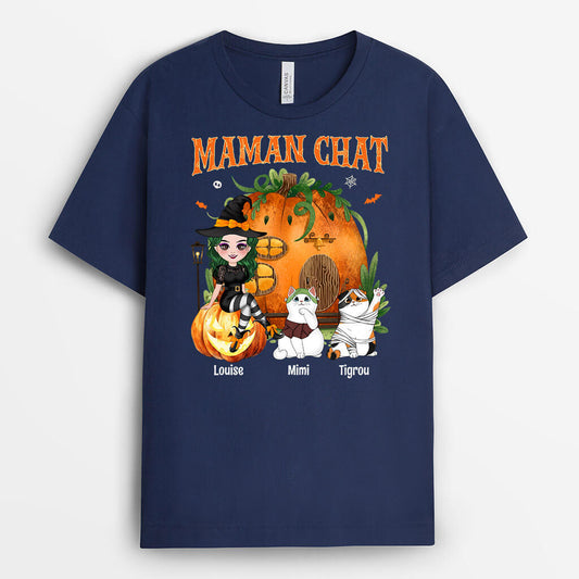 1328AFR2 t shirt maman chien deguisement pour halloween personnalise