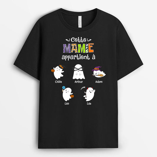 1332AFR1 t shirt cette maman effrayante appartient a personnalise
