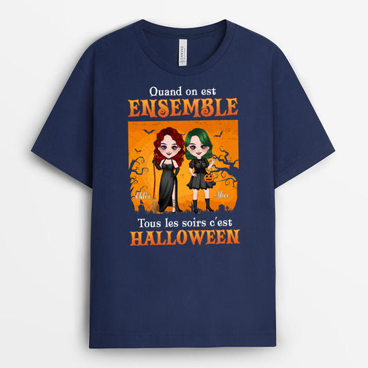 1333AFR2 t shirt quand on est ensemble toutes les nuits sont halloween personnalise