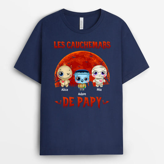 1340AFR2 t shirt le cauchemar de grand pere personnalise