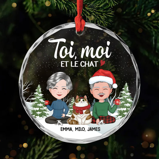 1423OFR1 ornement noel en verre personnalise couple toi moi et notre chat version neige 1423oku0d_4902f66c be64 46d6 af4f a326dc0a9e8e