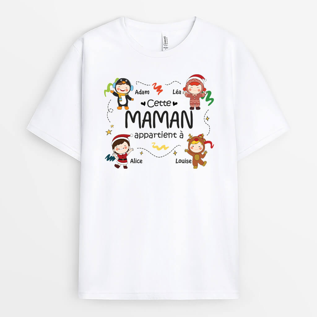 Cette Mamie Appartient À Noël - Cadeau Personnalisé | T-shirt pour Noël