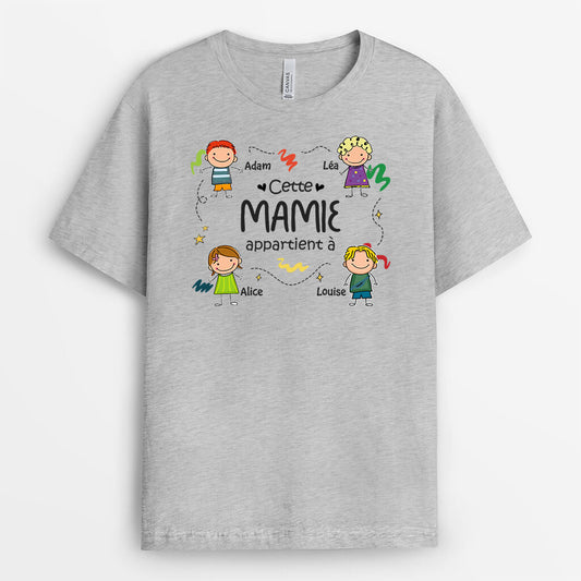 1469AFR2 t shirt cette mamie appartient a dessin personnalise