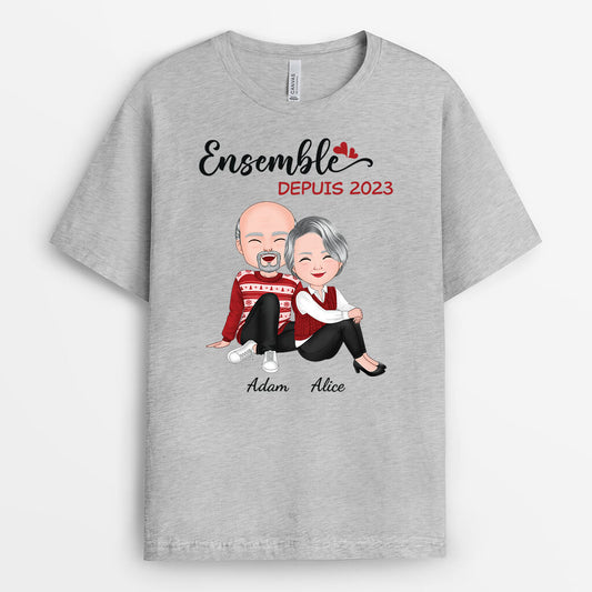 1470AFR2 t shirt ensemble depuis version noel personnalise