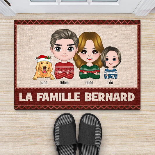 1494DFR2 paillasson famille martin noel personnalise