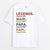 Légende Mari Papa Papi Depuis Version Blanc - Cadeau Personnalisé | T-shirt pour Homme