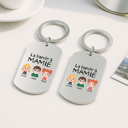 1527JFR2 porte cle aluminium personnalise la bande a papy 1527jkq8b