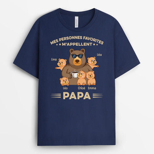 1639AFR2 t shirt mes personnes preferees mappellent papy personnalise