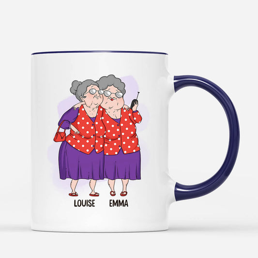 1692AFR2 mug vieil ami vielle amie personnalise