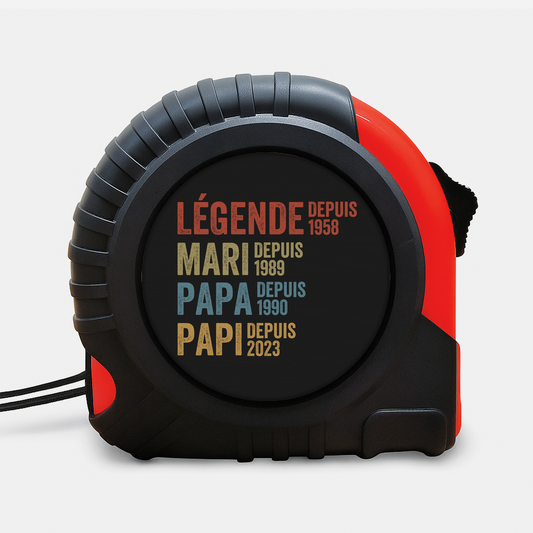 1732OFR1 metre ruban personnalisable legende mari papa papy depuis 1732okh5b