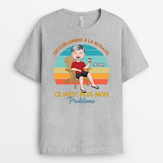 1862AFR2 t shirt officiellement a la retraite personnalise