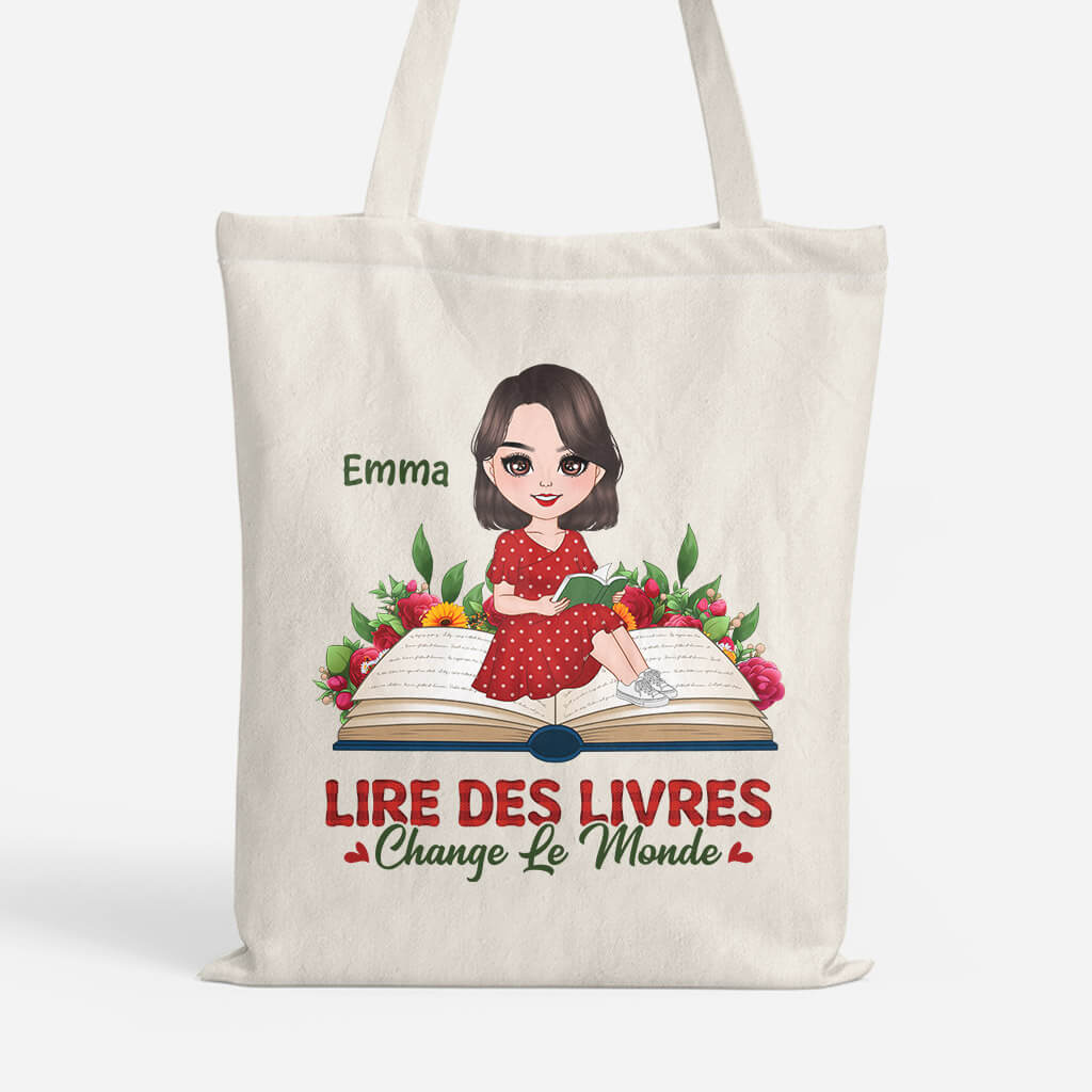Lire Des Livres Change Le Monde - Cadeau Personnalisé | Tote Bag pour Femme