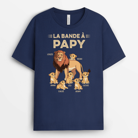 2137AFR2 t shirt la bande a papa lion personnalise