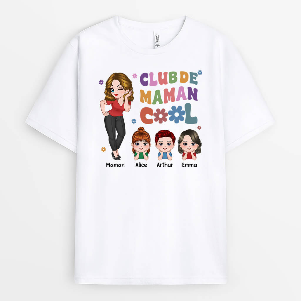 Club De Maman/Mamie Cool - Cadeau Personnalisé | T-shirt pour Femme