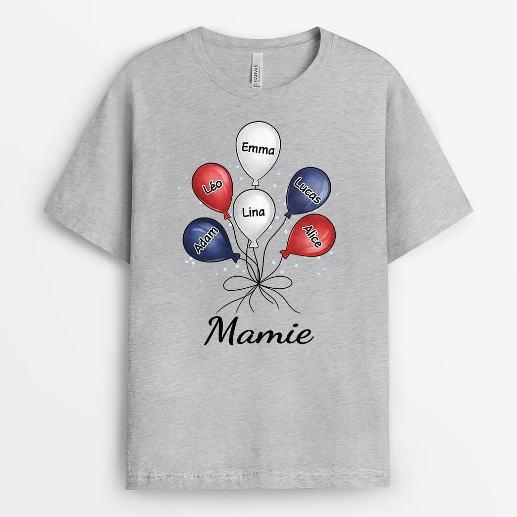Mamie Ballons - Cadeau Personnalisé | T-shirt pour Mamie