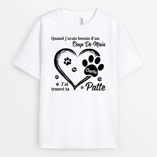 2178AFR1 t shirt quand javais besoin dun coup de main personnalise