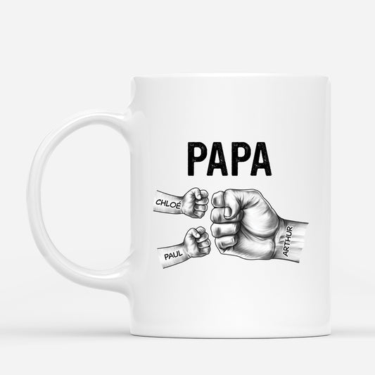 2188MFR1 mug papa bosses de poing monochrome personnalise_dd1e81b1 518e 47a4 96f1 38a70453ed36