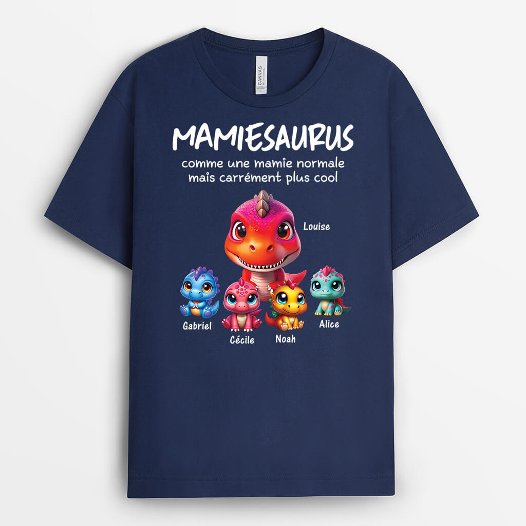 Mamansaurus Mamiesaurus 3D - Cadeau Personnalisé | T-shirt pour Femme