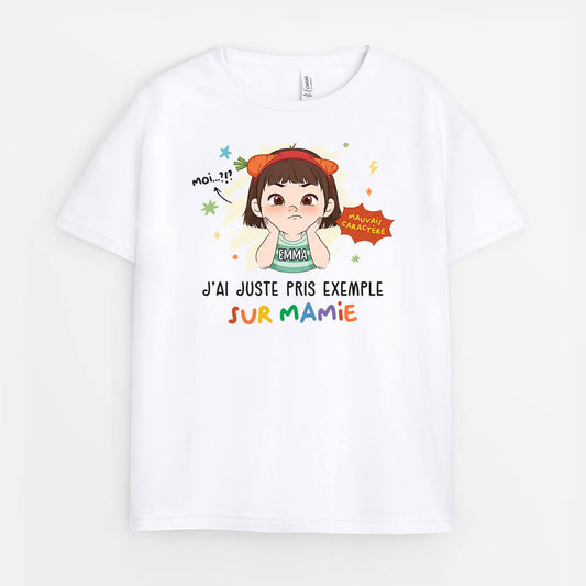 2237AFR1 t shirt mauvais caractere personnalise