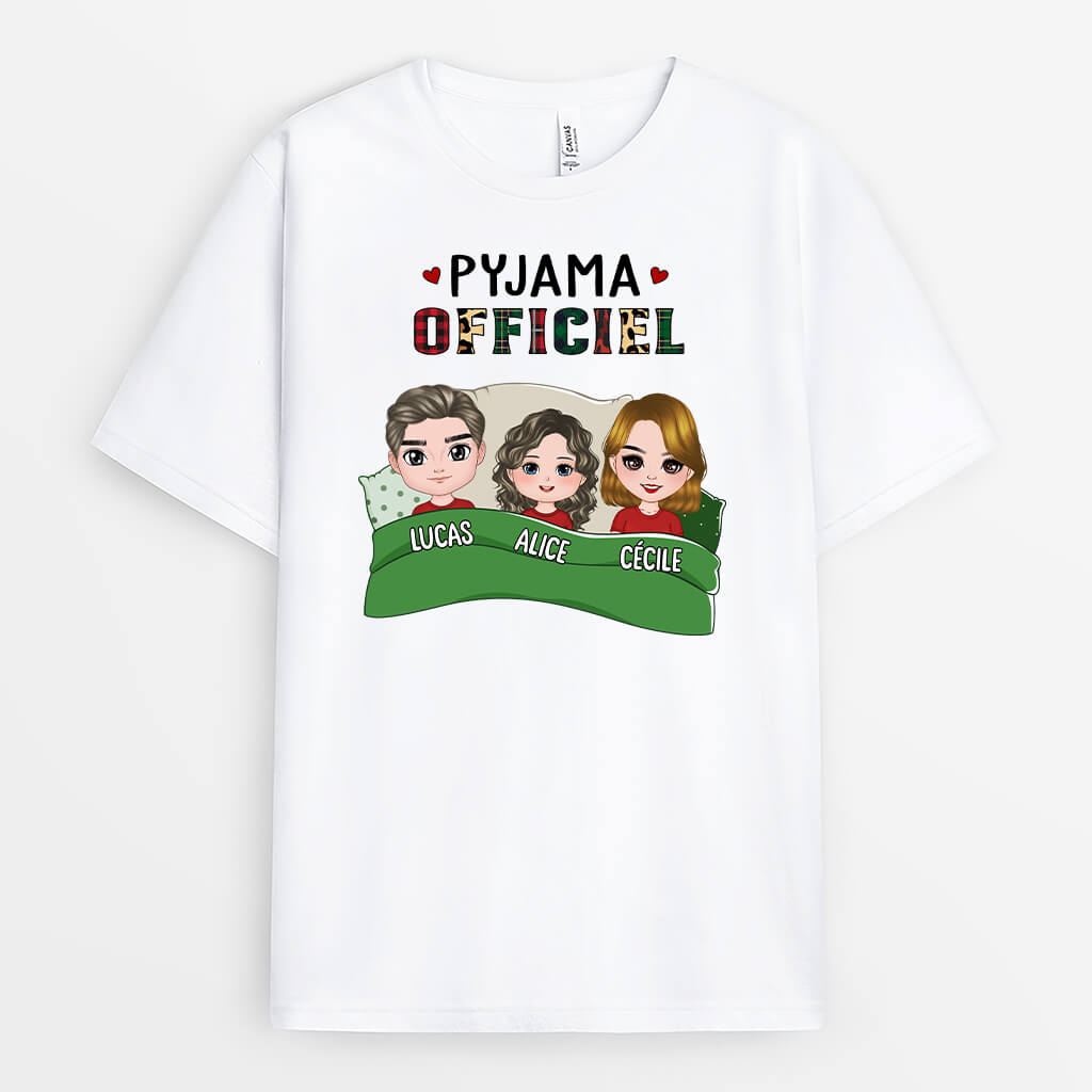 Pyjama Officiel Version Famille - Cadeau Personnalisé | T-shirt pour Famille