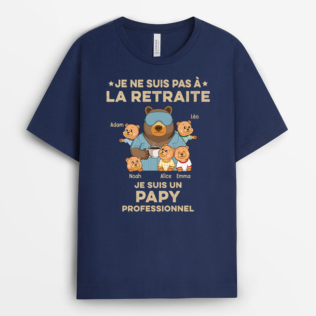 Je Ne Suis Pas À La Retraite Version Papa/Papy Pyjama - Cadeau Personnalisé | T-shirt pour Homme