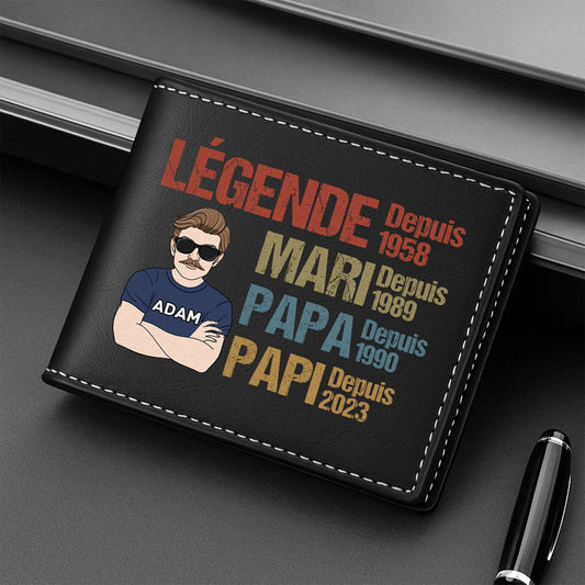2260JFR2 portefeuille cuir personnalise pour papa legende depuis 2260j6h5b